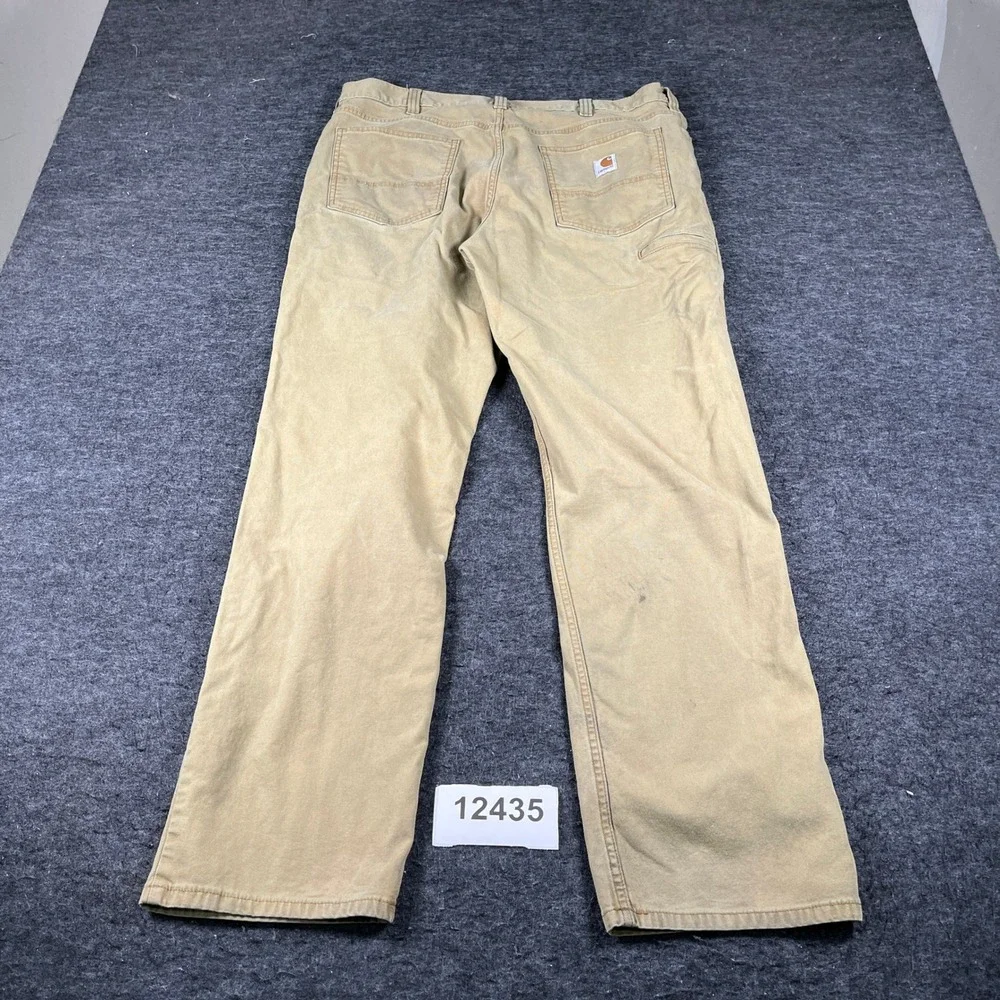 Carhartt Relaxed Straight Rigby Pants Mens 38x34 Brown Cotton Stretch Workwear
